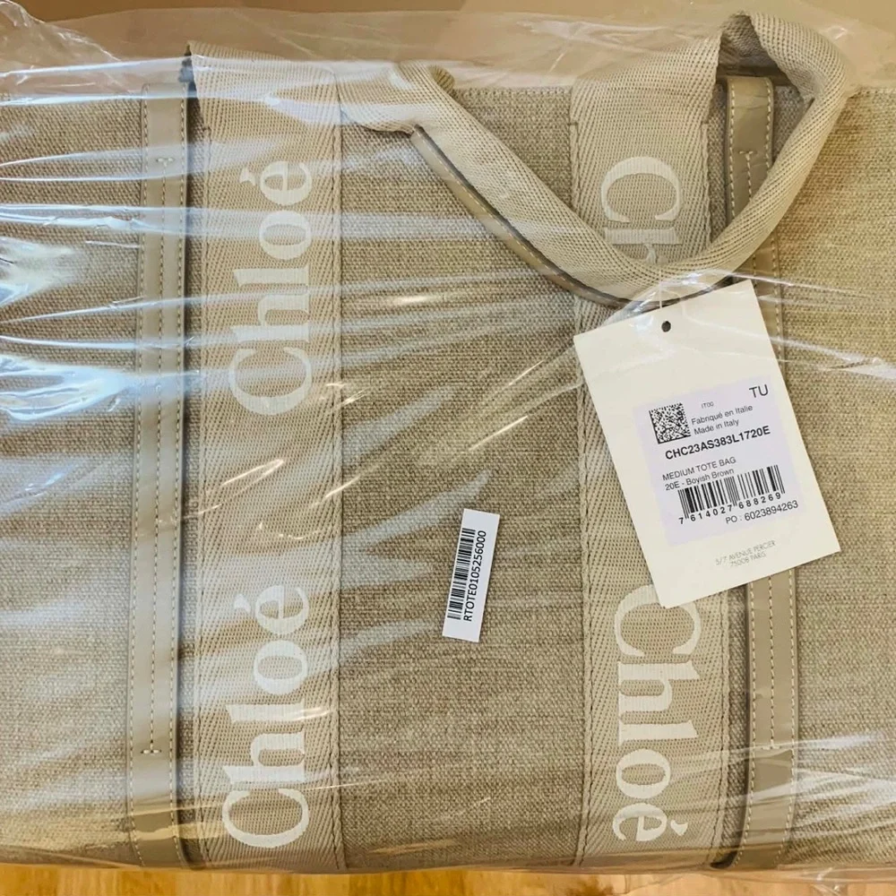 NWT CHLOÉ Medium Woody Tote Bag in Boyish Brown - Picture 10 of 12